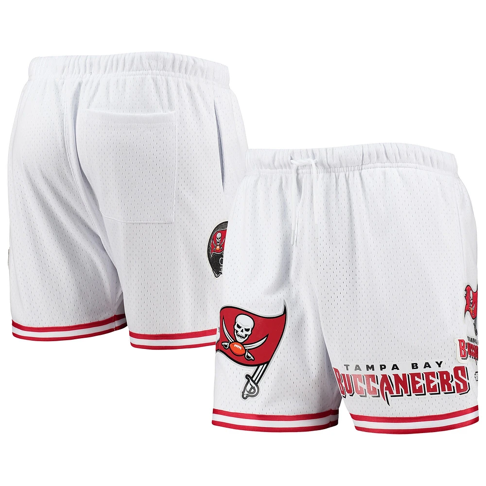 Short en maille Pro Standard Tampa Bay Buccaneers pour homme, blanc/rouge