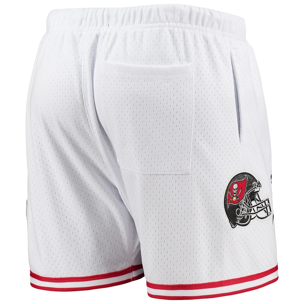 Short en maille Pro Standard Tampa Bay Buccaneers pour homme, blanc/rouge