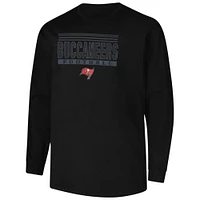 Men's Profile  Black Tampa Bay Buccaneers Big & Tall Pop Long Sleeve T-Shirt