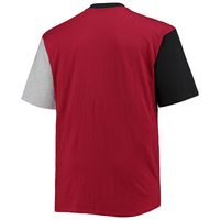 Men's Red/Black Tampa Bay Buccaneers Big & Tall Colorblocked T-Shirt