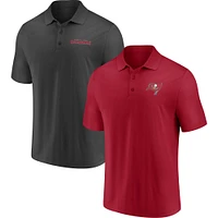 Men's Red/Pewter Tampa Bay Buccaneers Dueling Two-Pack Polo Set