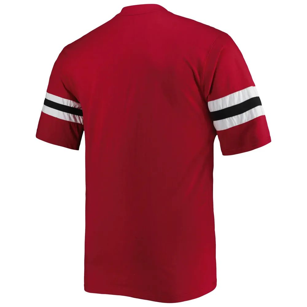 T-shirt rouge Tampa Bay Buccaneers Big & Tall Arm Stripe pour homme