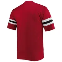 Men's Red Tampa Bay Buccaneers Big & Tall Arm Stripe T-Shirt