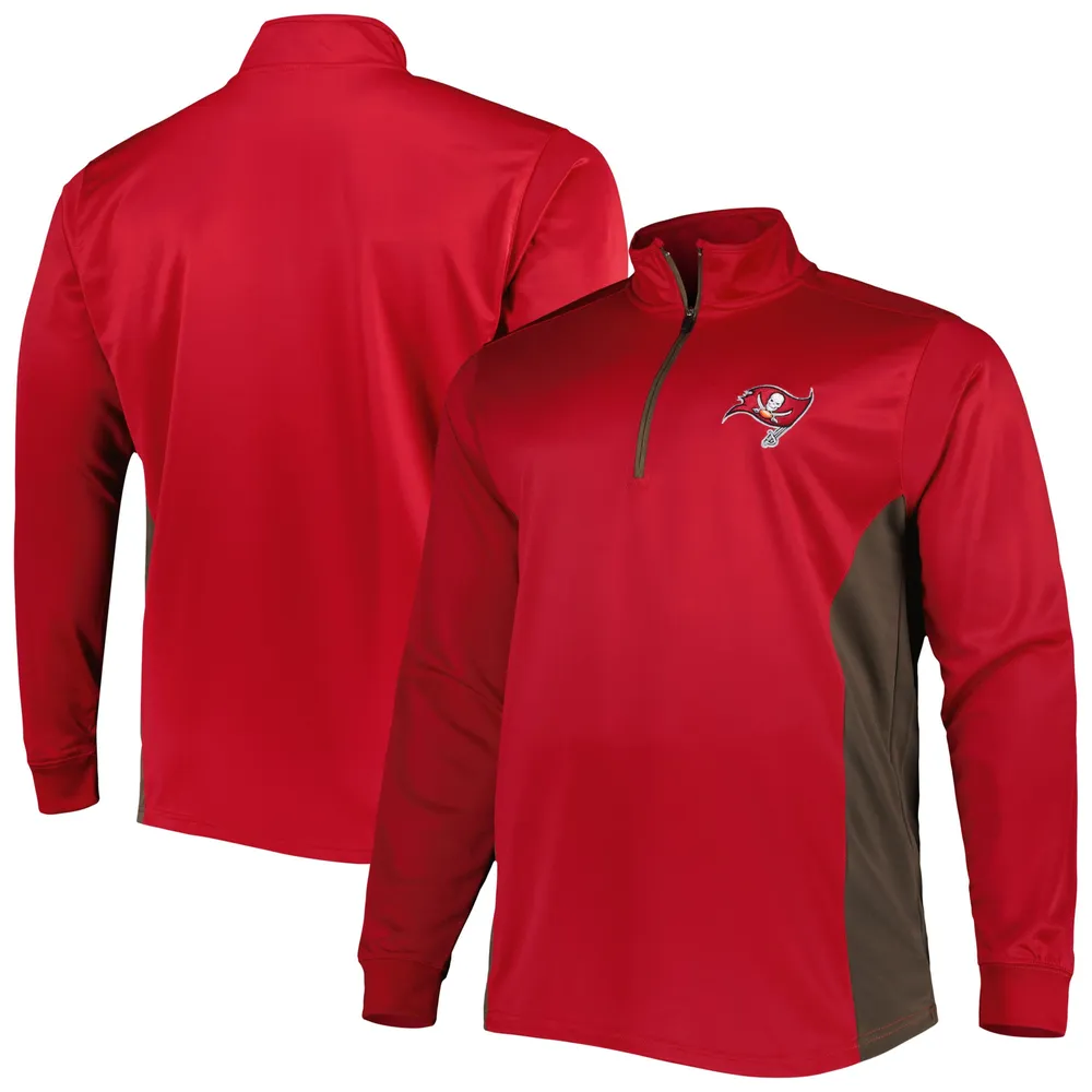 Lids Tampa Bay Buccaneers Big & Tall Quarter-Zip Top - Red