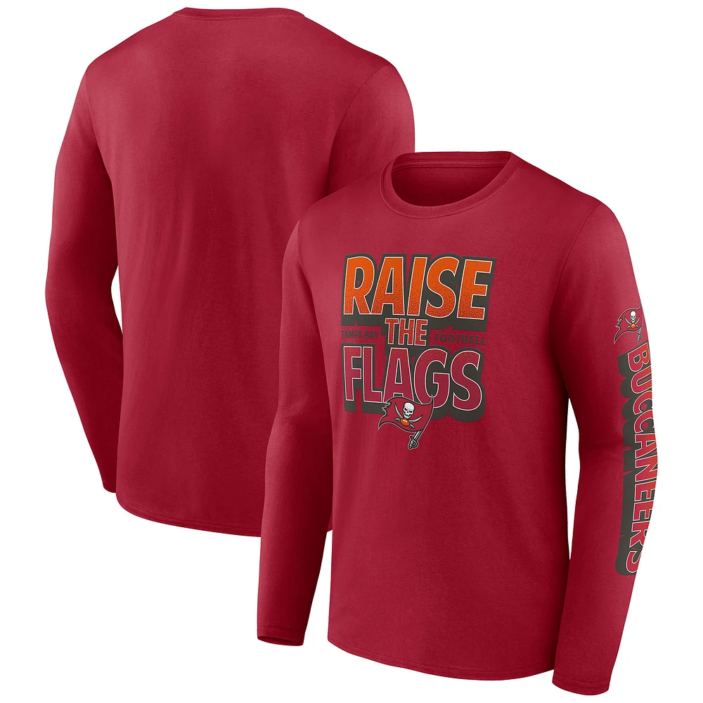 T-shirt à manches longues rouge pour homme de la collection Hometown Sweep des Tampa Bay Buccaneers