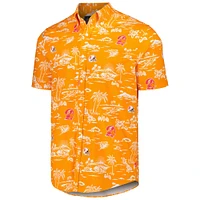 Men's Reyn Spooner Orange Tampa Bay Buccaneers Throwback Kekai Print Button-Up Shirt