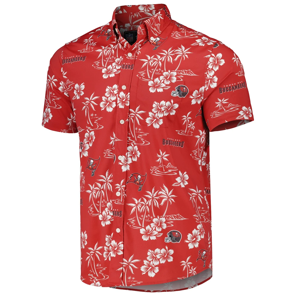 Men's Reyn Spooner Red Tampa Bay Buccaneers Kekai Button-Up Shirt