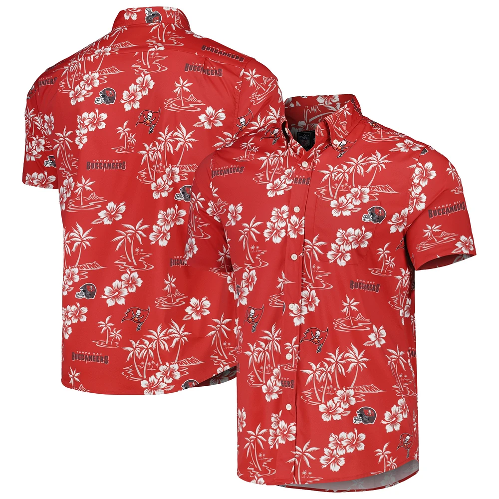 Chemise boutonnée Kekai pour homme Reyn Spooner rouge des Buccaneers de Tampa Bay