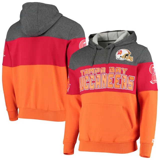 Men's Buffalo Bills Starter Gray/Red Extreme Fireballer Throwback Pullover  Hoodie