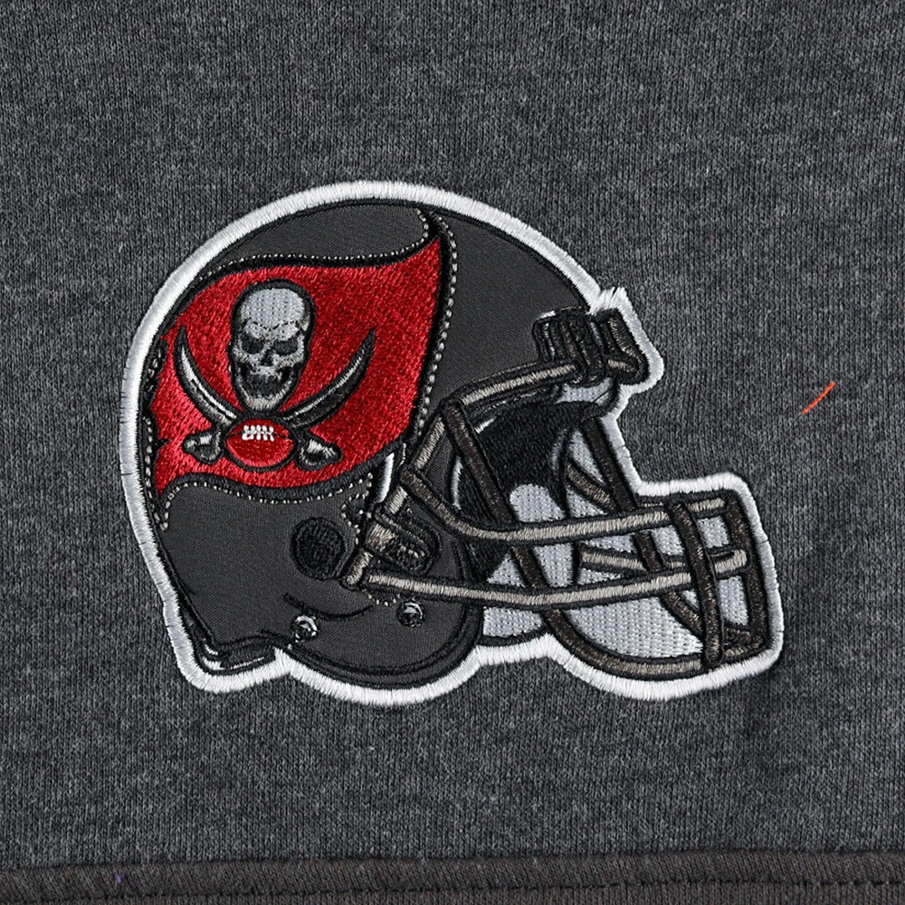 Men's Starter Heather Charcoal/Red Tampa Bay Buccaneers Extreme Pullover Hoodie