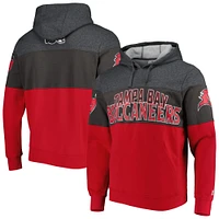 Men's Starter Heather Charcoal/Red Tampa Bay Buccaneers Extreme Pullover Hoodie