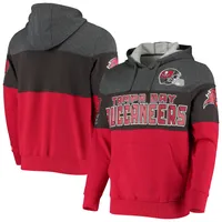 Sweat à capuche pour homme Starter Heathered Pewter/Red Tampa Bay Buccaneers Extreme Fireballer