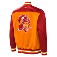 Men's Starter Orange/Red Tampa Bay Buccaneers Tradition Satin - Full-Snap Jacket