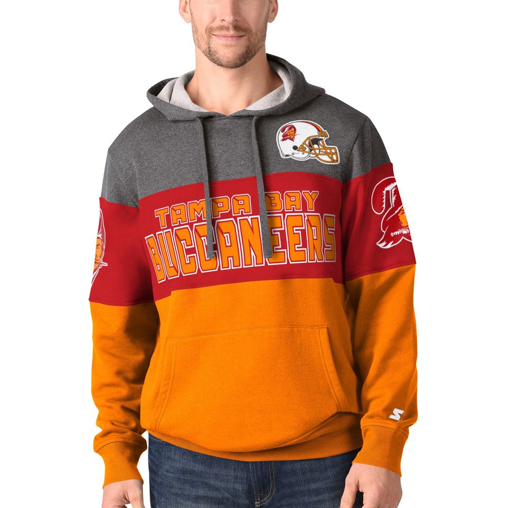 Men's Starter Orange Tampa Bay Buccaneers Extreme Fireballer Throwback - Pullover Hoodie