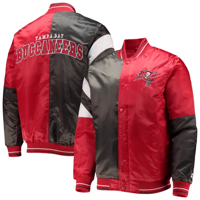 Lids Tampa Bay Buccaneers Starter Leader Varsity Satin Full-Snap Jacket -  Red/Black