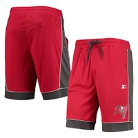 Starter Red/Pewter Tampa Bay Buccaneers Fan Favorite Fashion Shorts pour homme