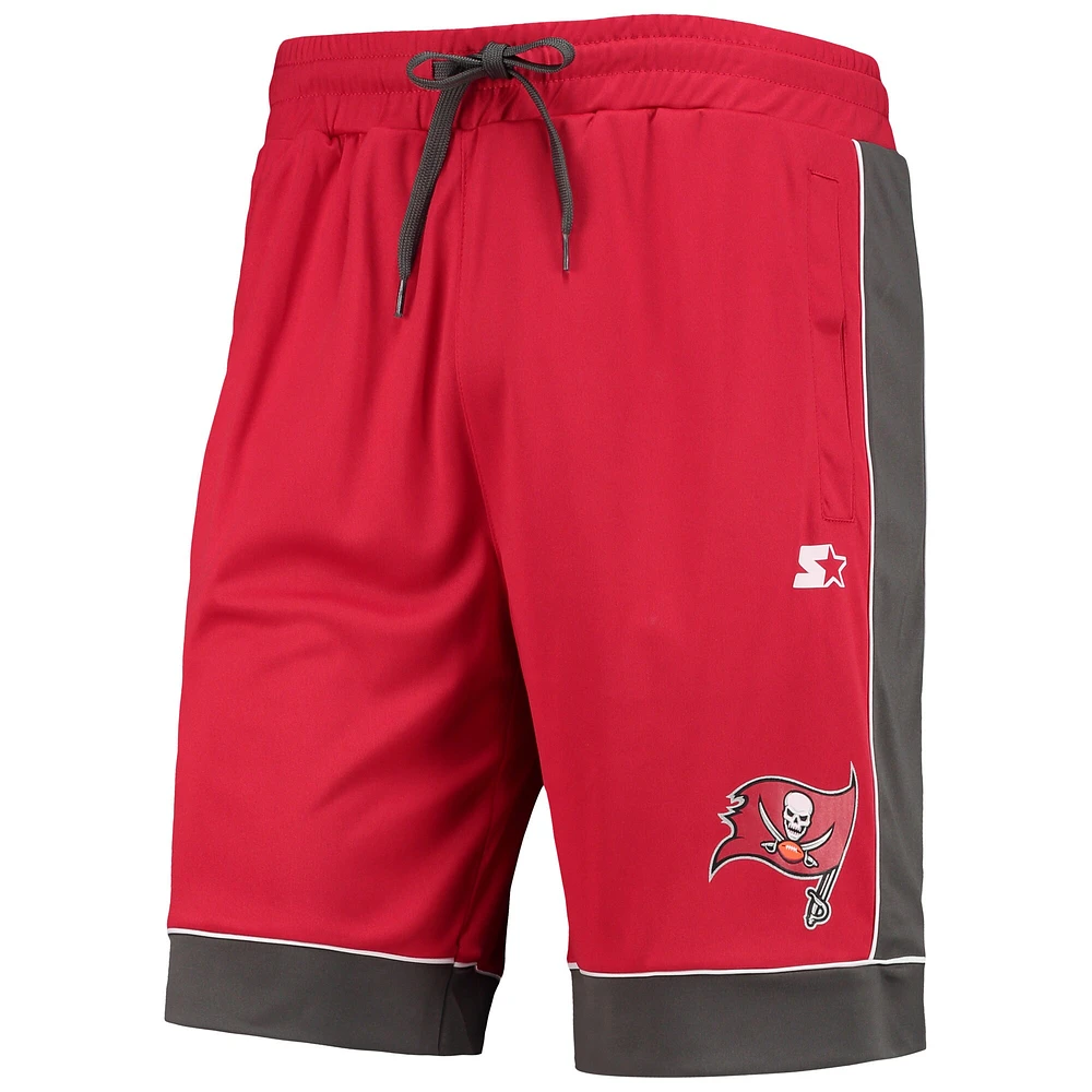 Starter Red/Pewter Tampa Bay Buccaneers Fan Favorite Fashion Shorts pour homme