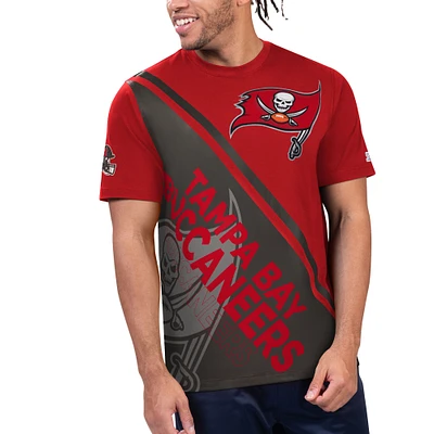 T-shirt graphique Starter rouge/étain pour hommes Tampa Bay Buccaneers Finish Line Extreme