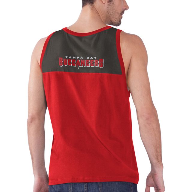 Démarreur rouge/étain Tampa Bay Buccaneers Touchdown Fashion pour homme - Débardeur