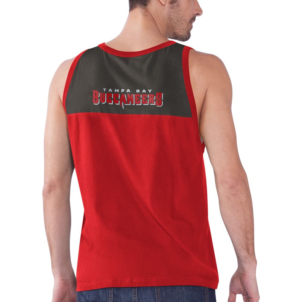 Men's Starter Red/Pewter Tampa Bay Buccaneers Touchdown Fashion - Tank Top