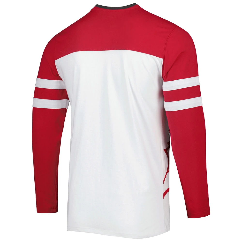 Men's Starter Red/White Tampa Bay Buccaneers Halftime Long Sleeve T-Shirt