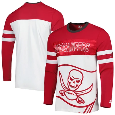 Men's Starter Red/White Tampa Bay Buccaneers Halftime Long Sleeve T-Shirt