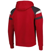 Men's Starter Red Tampa Bay Buccaneers Draft Fleece Raglan Pullover Hoodie