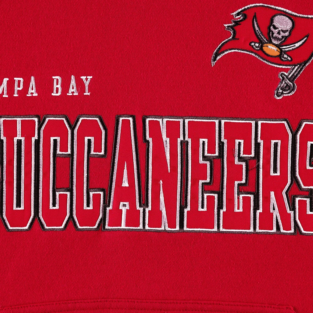 Sweat à capuche raglan Starter Red Tampa Bay Buccaneers Draft Fleece pour homme