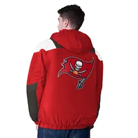 Men's Starter Red Tampa Bay Buccaneers Half-Zip Pullover Hoodie Jacket