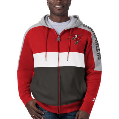 Men's Starter Red Tampa Bay Buccaneers Playoff - Hoodie Full-Zip Jacket