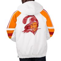 Men's Starter White/Orange Tampa Bay Buccaneers Thursday Night Lights Half-Snap - Hoodie Jacket