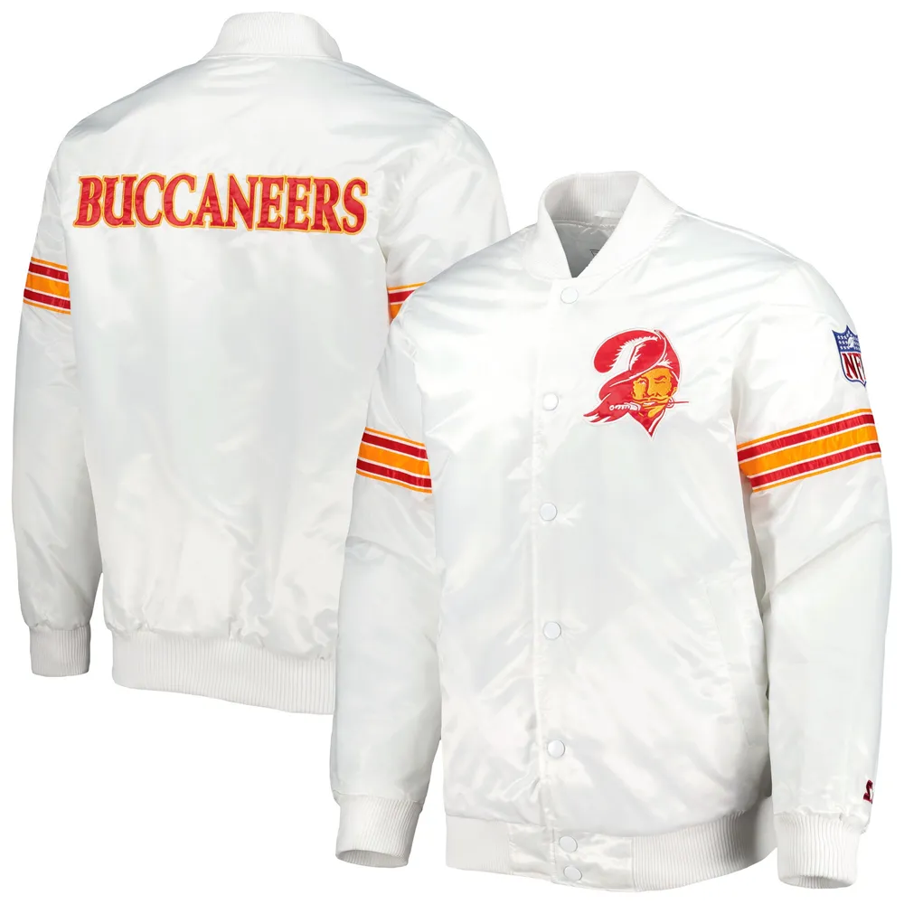 Men's Starter White Tampa Bay Buccaneers The Power Forward Full-Snap Jacket