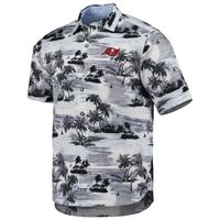 Men's Tommy Bahama Black Tampa Bay Buccaneers Sport Tropical Horizons Button-Up Shirt