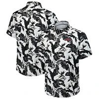 Chemise boutonnée noire Tommy Bahama pour homme des Buccaneers de Tampa Bay Sunnyvale Blooms Camp