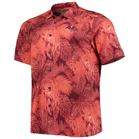 Men's Tommy Bahama Red Tampa Bay Buccaneers Big & Tall Coast Luminescent Fronds Camp IslandZone Button-Up Shirt