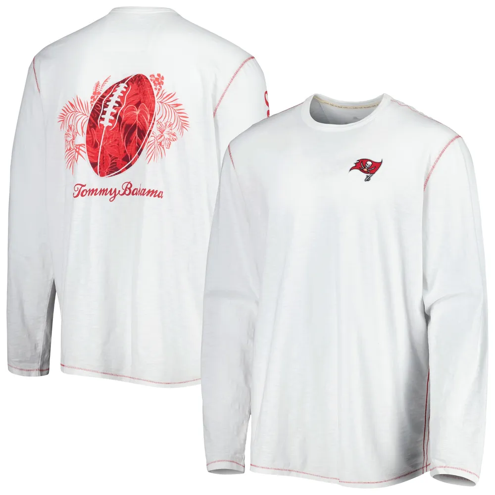 Lids Tampa Bay Buccaneers Tommy Bahama Laces Out Billboard Long Sleeve T- Shirt - White