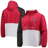 Haut à enfiler demi-zip Tommy Hilfiger Tampa Bay Buccaneers rouge/étain pour homme