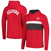 Men's Tommy Hilfiger  Red Tampa Bay Buccaneers Morgan Long Sleeve Hoodie T-Shirt