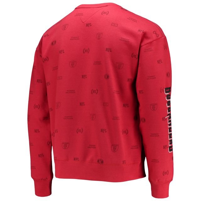 NSS BUCS ROUGE FA21 TOMMY HILFIGER REID POLAIRE À COL ROND GRAPHIQUE POUR HOMMES SWWTMENCRW