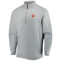 Men's Vineyard Vines Heathered Gray Tampa Bay Buccaneers Throwback Shep Shirt Half-Zip Jacket