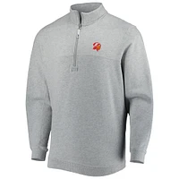 Vineyard Vines Heathered Grey Tampa Bay Buccaneers Throwback Shep Shirt Half-Zip Jacket