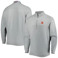 Vineyard Vines Heathered Grey Tampa Bay Buccaneers Throwback Shep Shirt Half-Zip Jacket