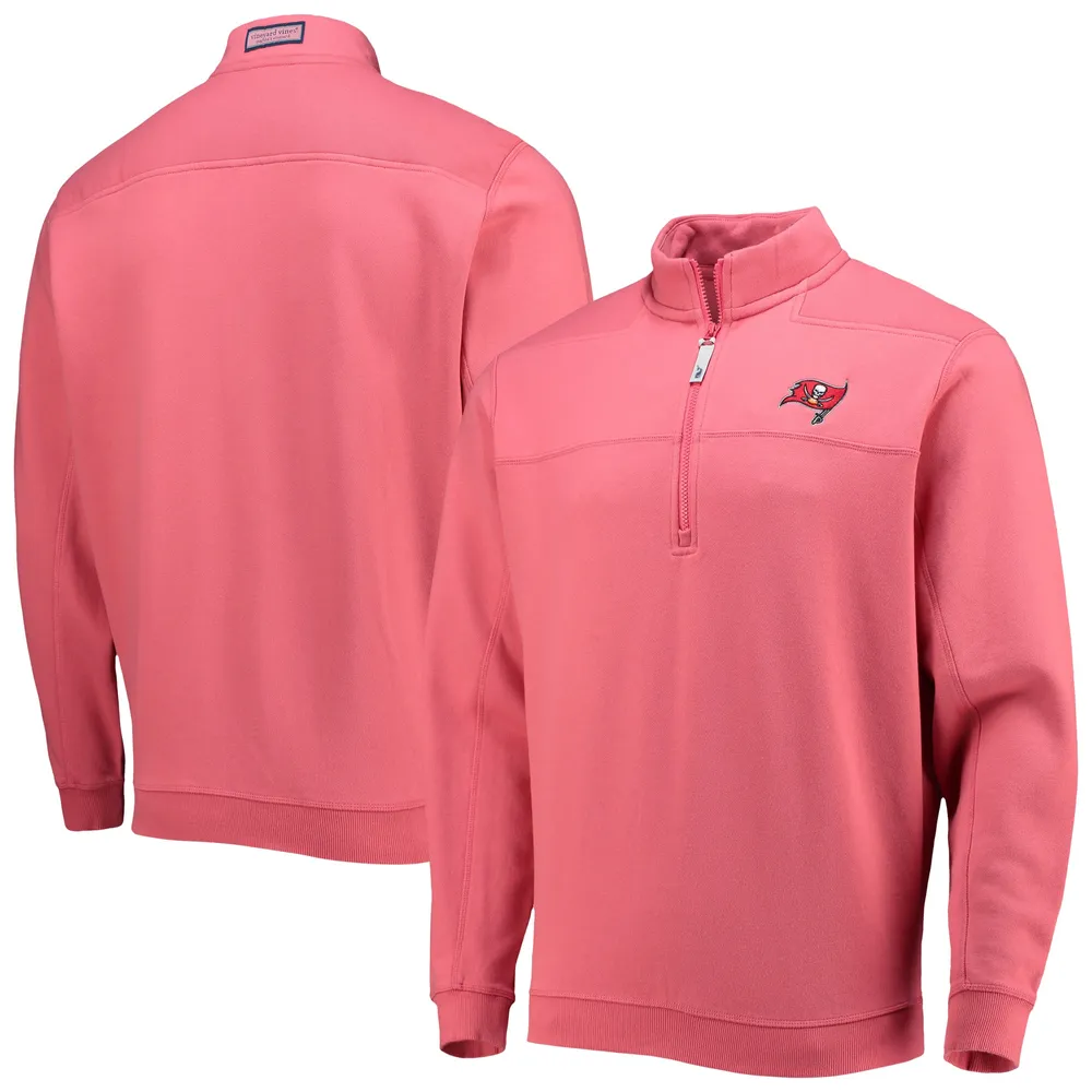 Lids Tampa Bay Buccaneers Vineyard Vines Shep Shirt Quarter-Zip Sweatshirt  - Red