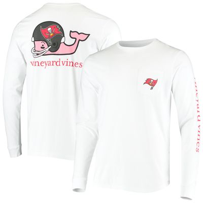 Men's Detroit Lions Vineyard Vines White Whale Helmet Long Sleeve T-Shirt