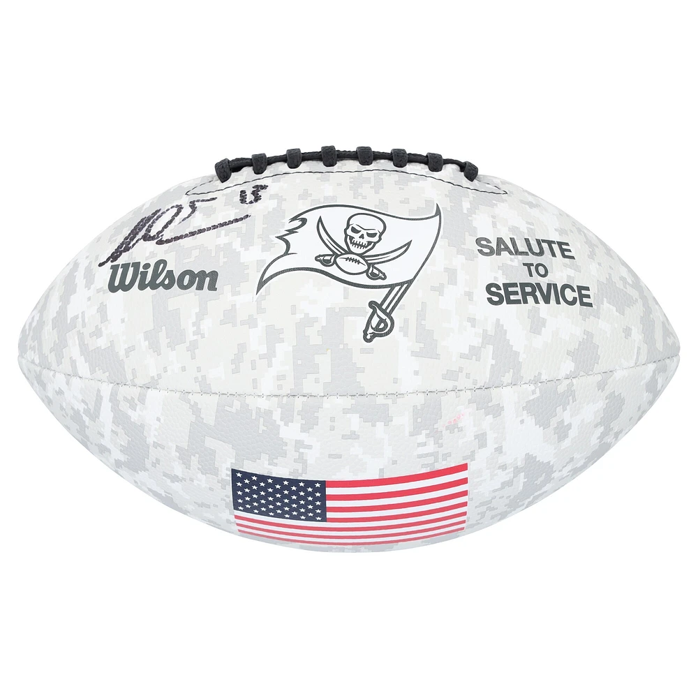 Mike Evans Tampa Bay Buccaneers Autographed Wilson 2024 Salute To Service Football 