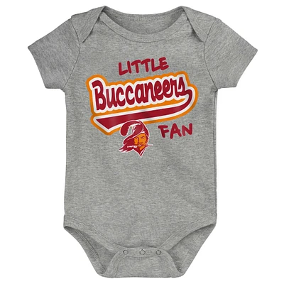 Newborn & Infant Heather Gray Tampa Bay Buccaneers Retro Little Baller Bodysuit