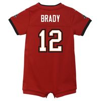 Newborn & Infant Nike Tom Brady Red Tampa Bay Buccaneers Game Romper Jersey