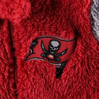 Newborn & Infant Red/Gray Tampa Bay Buccaneers Game Nap Teddy Fleece Bunting Full-Zip Sleeper