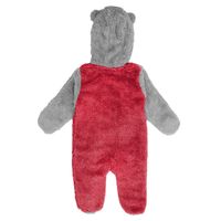 Newborn & Infant Red/Gray Tampa Bay Buccaneers Game Nap Teddy Fleece Bunting - Full-Zip Sleeper