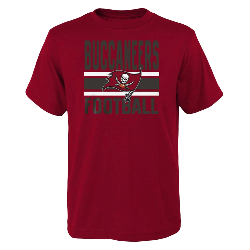 Ensemble de t-shirts préférés des fans Buccaneers Tampa Bay rouge/étain préscolaire